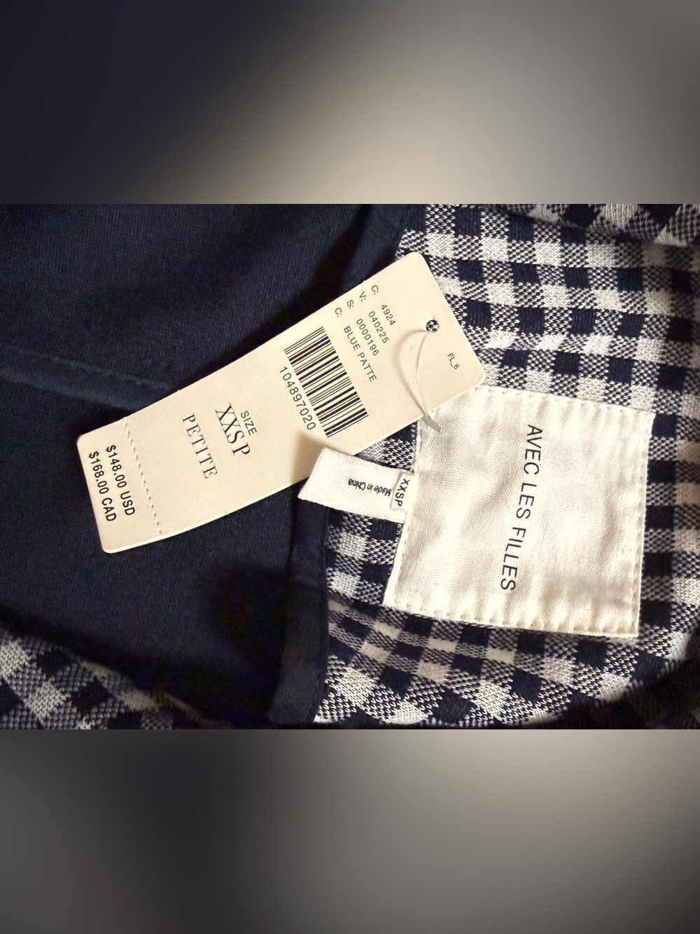 Anthropologie Avec Les Filles XS Petite Gingham Double Breasted Blazer NWT $148 - Picture 2 of 11